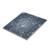 Dark Steel Blue Stars Fliese (Seite)