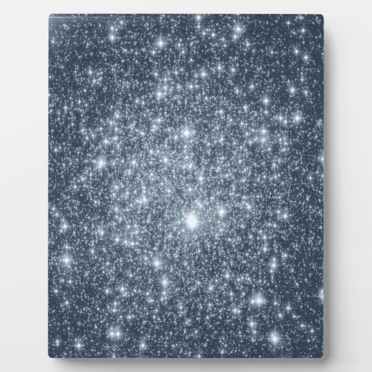 Dark Steel Blue Stars Fotoplatte (Vorderseite)