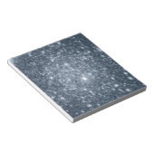 Dark Steel Blue Stars Notizblock (angewinkelt)