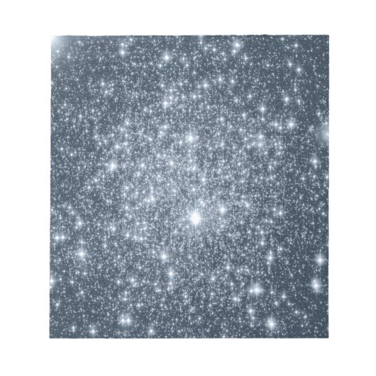 Dark Steel Blue Stars Notizblock (Vorderseite)