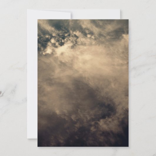 Dark Stormy Sky Wedding Einladung (Rückseite)