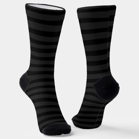 Dark stripes with playful initials in gray socken (Gewinkelt)