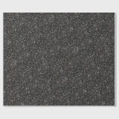 Dark Stylish Silver Grey Glitter Geschenkpapier (Flach)