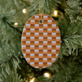 Dark Sunrise in Shades of Brown and Gray Keramik Ornament
