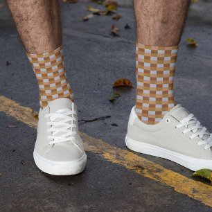 Dark Sunrise in Shades of Brown and Gray Socken