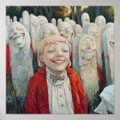 Dark Surreal Gothic Art - Smiling Statues Poster (Vorne)