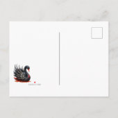 Dark Swan of Bones – Gothic Elegance Einladungspostkarte (Rückseite)