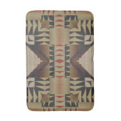 Dark Tan Taupe Brown Red Black Tribal Art Badematte (Vorderseite Vertikal)