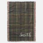 Dark Tartan (Kariert) Custom Decke (Vorderseite Vertikal)