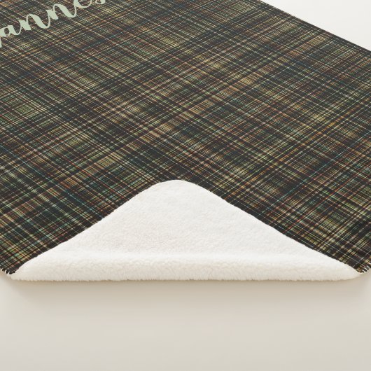 Dark Tartan (Kariert) Custom Sherpadecke (3/4)