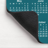 Dark Teal and White 2026 Calendar Mousepad (Ecke)