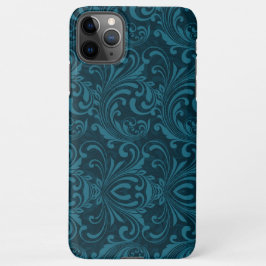 Dark teal floral damask pattern iPhone 11Pro max hülle