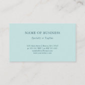 Dark Teal Greenerity Leaves - Therapeut Visitenkarte (Rückseite)