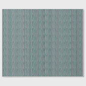 Dark Teal & Light Gray Wonky Stripes Geschenkpapier (Flach)