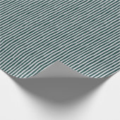 Dark Teal & Light Gray Wonky Stripes Geschenkpapier (Ecke)