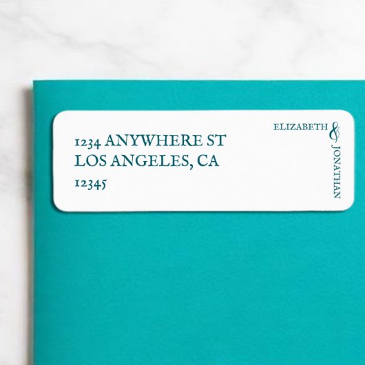 Dark Teal Modern Typography Wedding