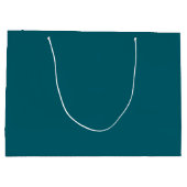 Dark Teal Trendy Modern Minimalist Your Name Große Geschenktüte (Rückseite)