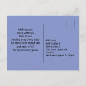 Dark Tennis 🎾 Happy Birthday Postcard Postkarte (Rückseite)