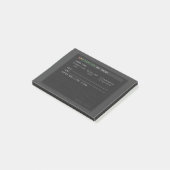 Dark Terminal Bug Tracker Software Engineer Post-i Post-it Klebezettel (angewinkelt)