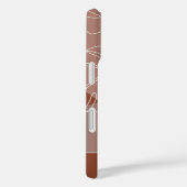 Dark Terracotta Boho Tropical Monstera Leaf Case-Mate iPhone Hülle (Rückseite / Rechts)