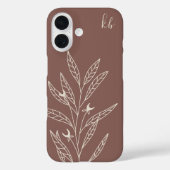 Dark Terracotta | Mystic Boho Botanic Monogram Case-Mate iPhone Hülle (Rückseite)