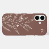Dark Terracotta | Mystic Boho Botanic Monogram Case-Mate iPhone Hülle (Rückseite (Horizontal))