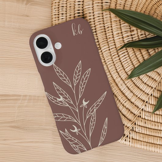Dark Terracotta | Mystic Boho Botanic Monogram Case-Mate iPhone Hülle