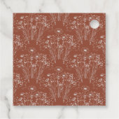 Dark Terracotta Rust Floral Wedding Vielen Dank Geschenkanhänger (Rückseite)