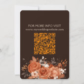 Dark Terracotta und Burnt Orange Wedding Save The Date (Rückseite)