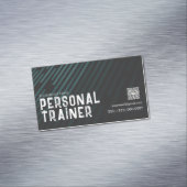 DARK Textur-Hintergrund Grün Personal Trainer Magnetische Visitenkarte (Beispiel)
