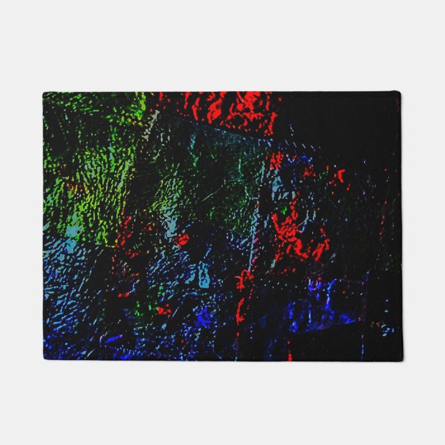 Dark texture door mat,Vibrant abstract rug outdoor Fußmatte (Vorderseite)