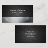 Dark Texture | Metallic Brushed Visitenkarte (Vorne/Hinten)