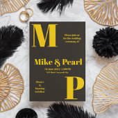 Dark Theme Wedding Einladung