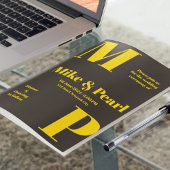 Dark Theme Wedding Einladung