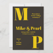 Dark Theme Wedding Einladung (Vorderseite)