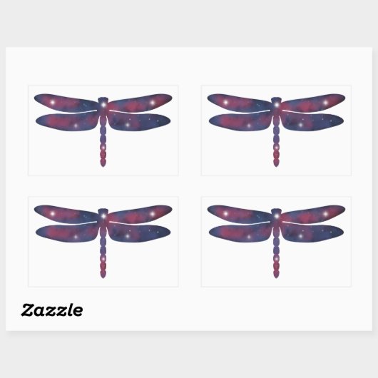 Dark Thick Dragonfly Starscape Sticker (Blatt)