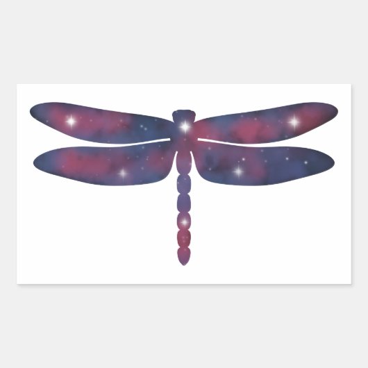 Dark Thick Dragonfly Starscape Sticker (Vorderseite)