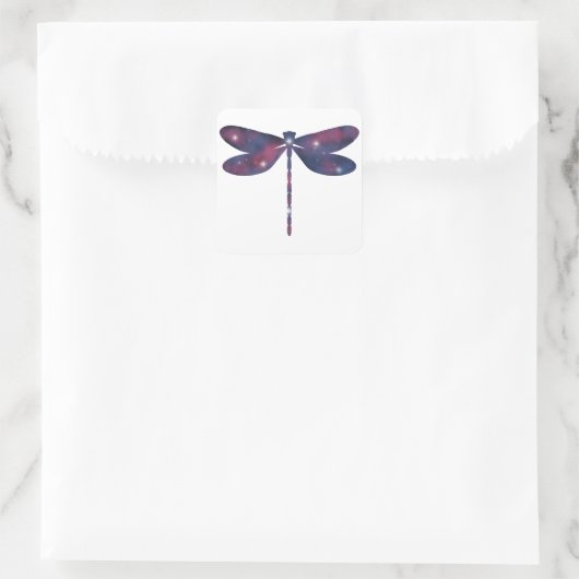 Dark Thin Dragonfly Starscape Sticker (Tasche)