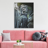 Dark tiki statue canvas print leinwanddruck (Insitu (Wohnzimmer))