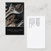 Dark Tools Zuhause Reparieren Handyman Business Ca Visitenkarte (Vorne/Hinten)