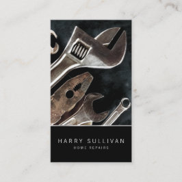 Dark Tools Zuhause Reparieren Handyman Business Ca Visitenkarte