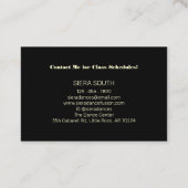 Dark Tribal Bly Tance Instructor Sepia Black Visitenkarte (Rückseite)