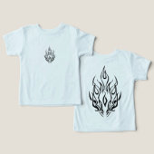 Dark Tribal Flame Mask – Abstract Fire Art Design (Design Vorderseite & Rückseite)