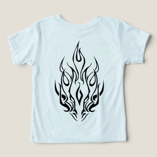 Dark Tribal Flame Mask – Abstract Fire Art Design (Design Rückseite)