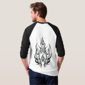 Dark Tribal Flame Mask – Abstract Fire Art Design T-Shirt (Schwarz voll)