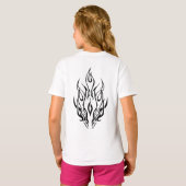 Dark Tribal Flame Mask – Abstract Fire Art Design T-Shirt (Schwarz voll)