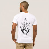 Dark Tribal Flame Mask – Abstract Fire Art Design T-Shirt (Schwarz voll)