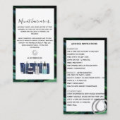 Dark Tropical Wash Instructions Visitenkarte (Vorne/Hinten)