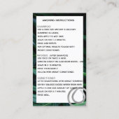 Dark Tropical Wash Instructions Visitenkarte (Rückseite)