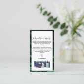 Dark Tropical Wash Instructions Visitenkarte (Stehend Vorderseite)